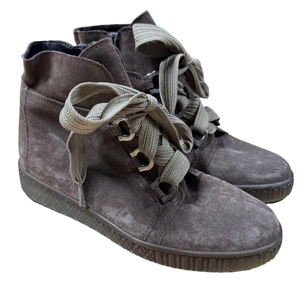 Gabor NWOB Jollys Ankle Boot Brown 93.760.13 Women's Size 6.5 Lace Up Size Zip